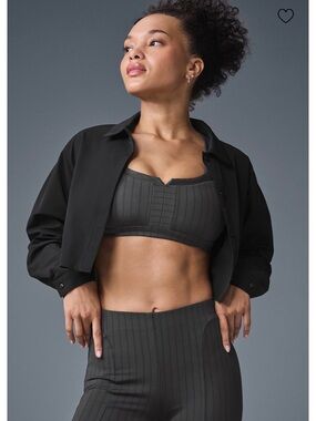Alo cropped take me out button up.